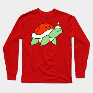 Santa Hat Turtle Long Sleeve T-Shirt